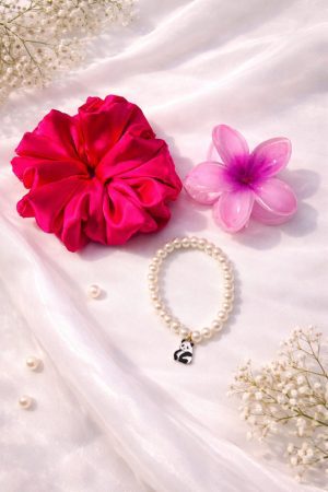 Blush Bloom Hair Accessories Trio