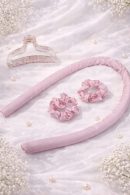 Blush Satin Heatless Hair Curler Set (3-in-1)