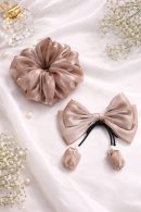 Champagne Elegance Bow & Scrunchie Set