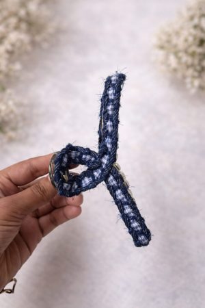 Classic Denim Knot Hair Claw