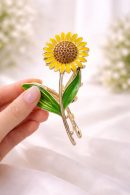 Golden Sunflower Bloom Hair Claw