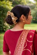 Heer Luxe Golden Hair Scrunchie