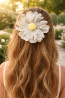 Ivory Bloom Floral Hair Clip