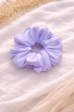 Lavender Luxe Satin Scrunchie