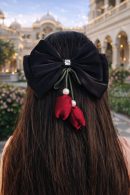 Midnight Rose Organza Bow