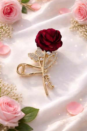 Royal Rose Metal Hair Claw