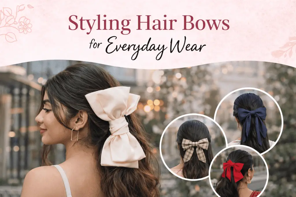 Elegant office style with hair bows