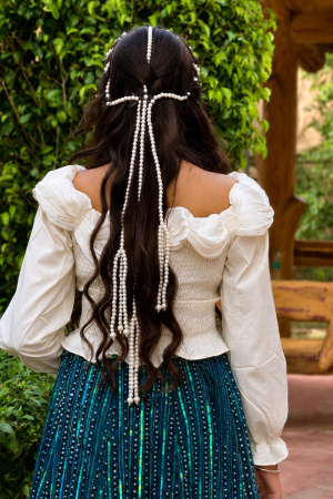 Luxury Pearl Paranda for Women | Handmade Punjabi Hair Accessory
